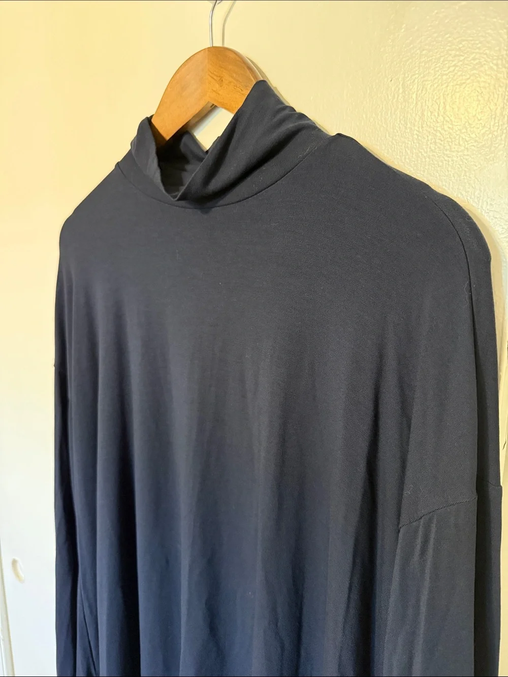 J. Jill Wearever Collection Turtleneck Slouchy Long Sleeve Navy Blue XL